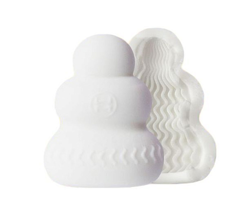 Фигурный мастурбатор белого цвета Men sMax Pucchi SHOWER