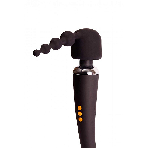 Жезловый чёрный вибратор с насадками Pornhub 95222