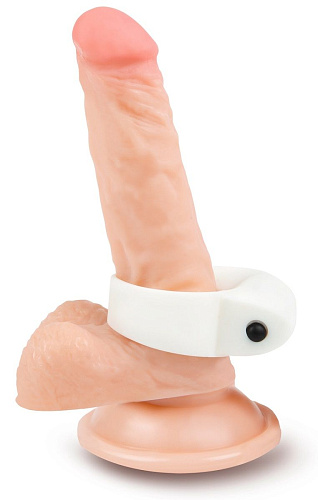 Белое кольцо на член с вибрацией Brazzers BRRE008