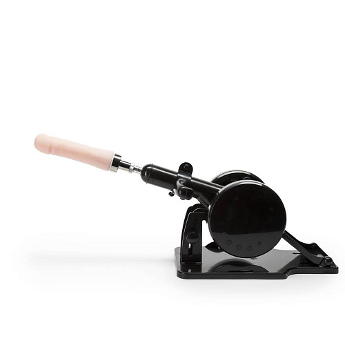 Чёрная секс-машина с двумя насадками LoveMachines Robo FUK 0815