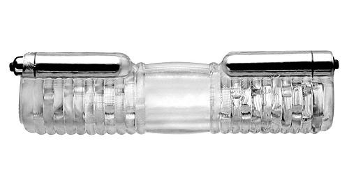 Прозрачный двойной мастурбатор XR Brands Tom of Finland Head to Head Vibrating TF3910