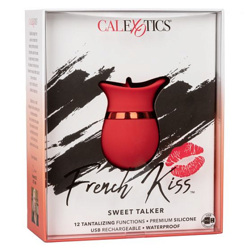 Красный вибромассажёр с движущимся язычком California Exotic Novelties Sweet Talker SE-0608-05-3