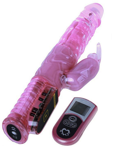 Розовый виброкомпьютер с дистанционным пультом Eroticon Agent 007 30403 (26 см)