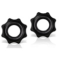 Набор из 2 фигурных эрекционных колец в чёрном цвете Blush Novelties Stay Hard Nutz BL-09995