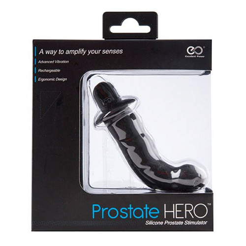 Чёрный вибромассажёр простаты NMC PROSTATE HERO 4INCH 111773