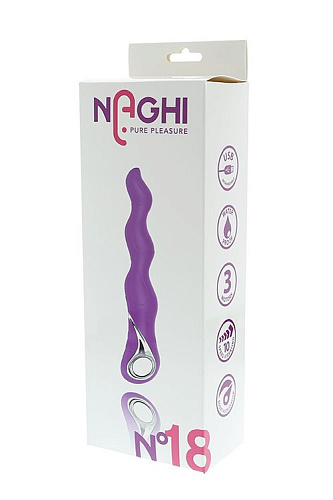 Фиолетовый изогнутый вибратор Tonga NAGHI NO.18 RECHARGEABLE 3 MOTOR VIBE 530018 (15 см)