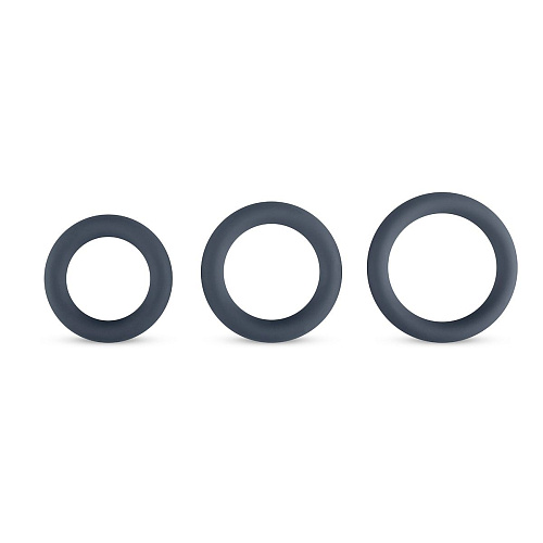Набор из 3 темно-серых эрекционных колец EDC Wholesale BON001