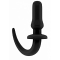 Чёрная анальная пробка с хвостиком-ручкой Shots Media BV SONO №12 SON012BLK