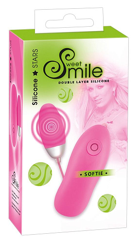 Розовое виброяичко с проводным пультом управления Orion Softie 0584223