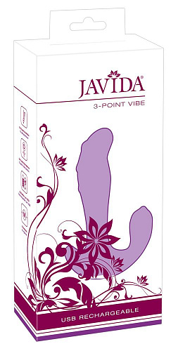 Фиолетовый вибратор Orion Javida 3-point Vibe 0583375 (15 см)