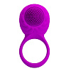 Лиловое эрекционное виброкольцо с щёточкой Baile Florence BI-014410