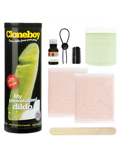 Набор скульптора для создания светящейся в темноте копии фаллоса зеленого цвета Cloneboy E22618