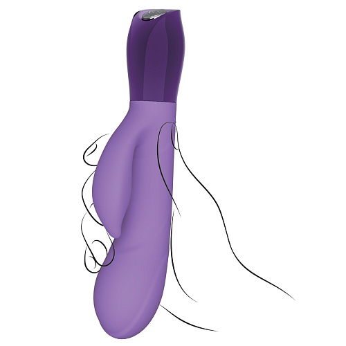 Фиолетовый вибратор Хай-Тек Jopen CERES RABBIT JO-8053-10-3
