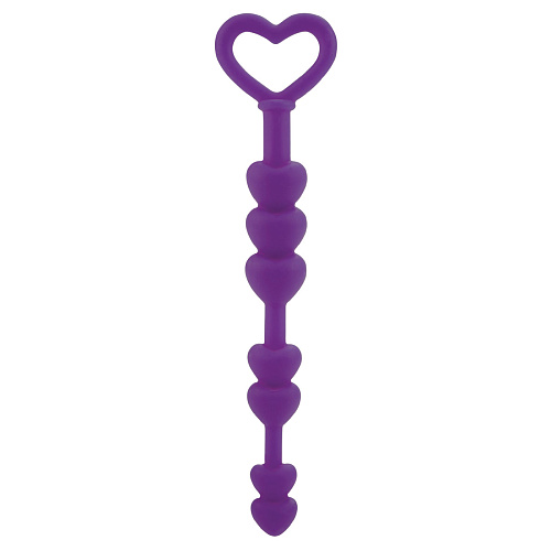 Анальная цепочка фиолетового цвета California Exotic Novelties Lia Love Beads SE-4560-03-3