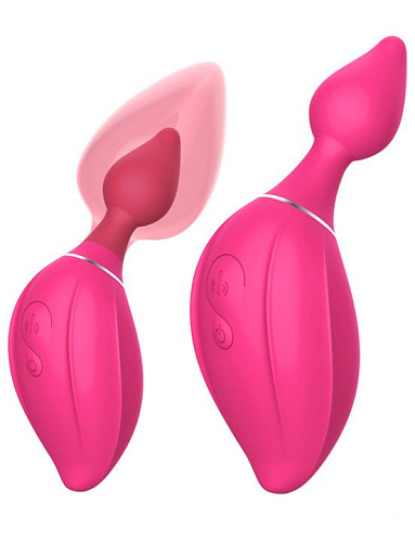 Розовый расширяющийся вибратор Yuanse Daphne G-0018 (15,4 см)