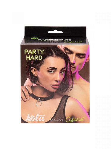 Чёрно-красный ошейник Lola toys Cabaret 1088-01lola