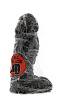 Чёрный фаллоимитатор с точками у мошонки Mister B All Black MB775125 (18 см)