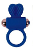 Синее эрекционное виброкольцо с сердечком Bior toys ST-40133-2