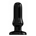 Чёрный анальный стимулятор Shots Media BV Bottom Line 4 Model 6 rubber Black BTM015BLK (15,5 см)
