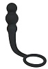 Чёрный анальный стимулятор с круглым ограничителем Bior toys SEM-55142 (14,5 см)