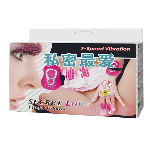 Розовые насадки на палец с минивибраторами Baile BI-035013-0101