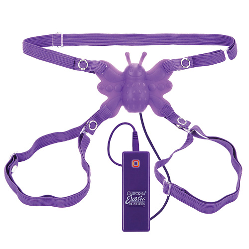 Фиолетовая силиконовая вибробабочка California Exotic Novelties Posh 10-Function Butterfly SE-0601-90-3