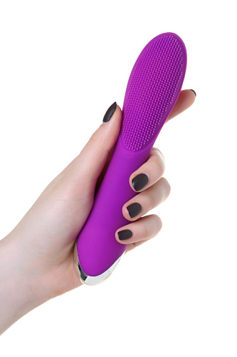 Фиолетовый вибратор с ресничками JOS DESI 783017 (18,5 см)