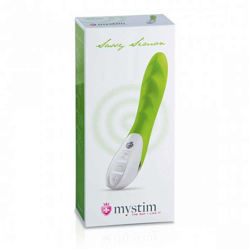 Вибратор цвета лайма MyStim Sassy Simon 46832 (27 см)