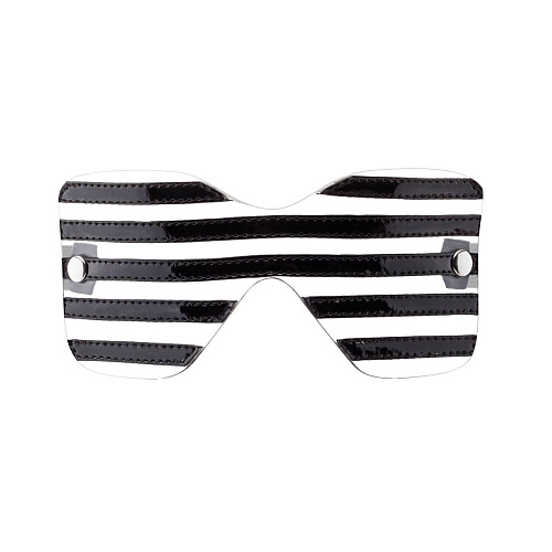 Полосатая бело-чёрная маска на глаза Shots Media BV BAD023