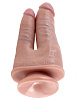 Фаллоимитатор для двойного проникновения телесного цвета на присоске Pipedream DOUBLE PENETRATOR PD5512-21 (20,9 см)