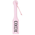 Розовый пэддл с чёрной надписью Blush Novelties «XOXO» Paddle 520015 (32 см)