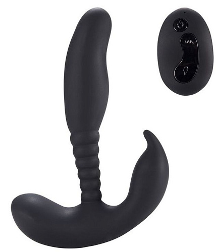 Чёрный стимулятор простаты Howells Remote Control Anal Pleasure Vibrating Prostate Stimulator 182018Black (13,5 см)