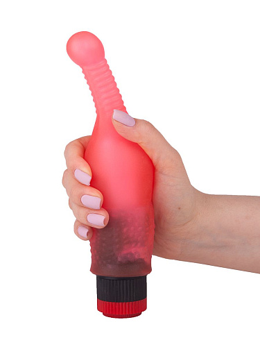 Гелевый розовый массажёр простаты LOVETOY (А-Полимер) 222200 (18,8 см)
