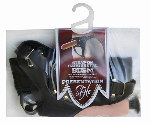 Универсальный мягкий пояс с насадкой LOVETOY (А-Полимер) Hard brutal BDSM-КОНСУЛ 980500 (17 см)