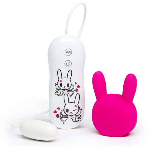 Розовый клиторальный стимулятор-зайчик Tokidoki SILICONE PURPLE BUNNY CLITORAL VIBRATOR E27705