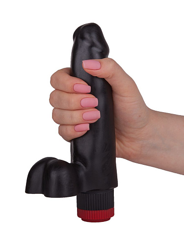 Чёрный вибратор-реалистик LOVETOY (А-Полимер) 412000 (16,6 см)