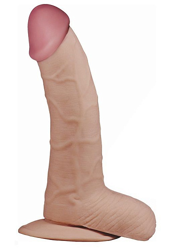 Телесный фаллоимитатор на подошве-присоске Lovetoy LV1085 (20 см)