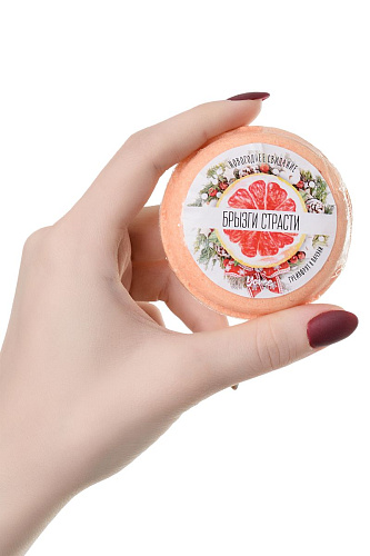 Бомбочка для ванны с ароматом грейпфрута и пачули ToyFa «Брызги страсти» 722508
