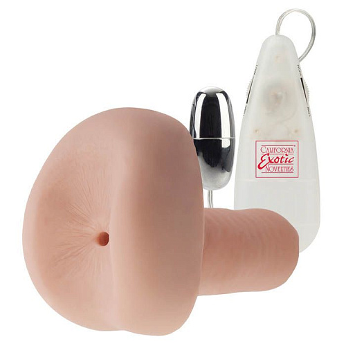 Мягкая реалистичная попка телесного цвета с вибрацией California Exotic Novelties The Blonde Starlet SE-0885-15-3