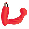Красный вибромассажёр простаты с круглым кончиком Bior toys ST-40138-3