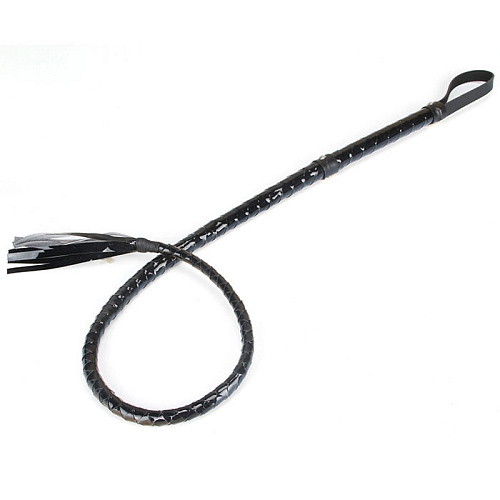 Чёрный глянцевый кнут Erotic Fantasy Dark Snake EFW020 (125 см)
