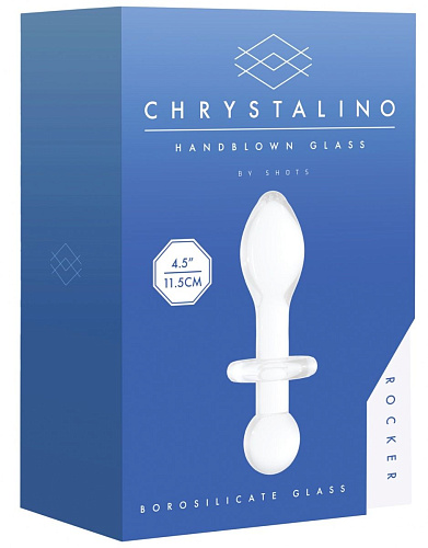 Белая анальная пробка Shots Media BV Rocker CHR028WHT (11,7 см)