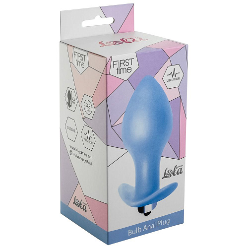 Голубая анальная вибропробка Lola toys Bulb Anal Plug 5006-02lola (10 см)