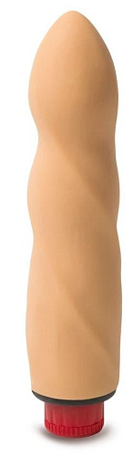 Телесный спиралевидный мультискоростной вибратор Пикантные штучки DPW02065 (20 см)