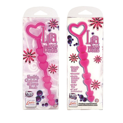 Силиконовая анальная цепочка California Exotic Novelties LIA LOVE BEADS SE-4560-02-3 (17,8 см)