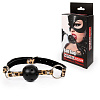 Чёрный кляп-шарик на леопардовых ремешках Bior toys Ball Gag MLF-90080-4