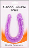 Фиолетовый двусторонний мини-фаллоимитатор Seven Creations Silicon Double Mini F0185P90PGAC (23 см)