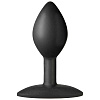 Чёрная анальная пробка Doc Johnson Platinum Premium Silicone The Minis Spade Small Black 0103-48-BX (7 см)