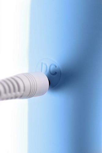 Голубой силиконовый вибратор с электростимуляцией ToyFa TESLA G-POINT 796004 (21 см)