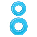 Набор из двух эрекционных колец голубого цвета NS Novelties Double Stack NSN-1111-77